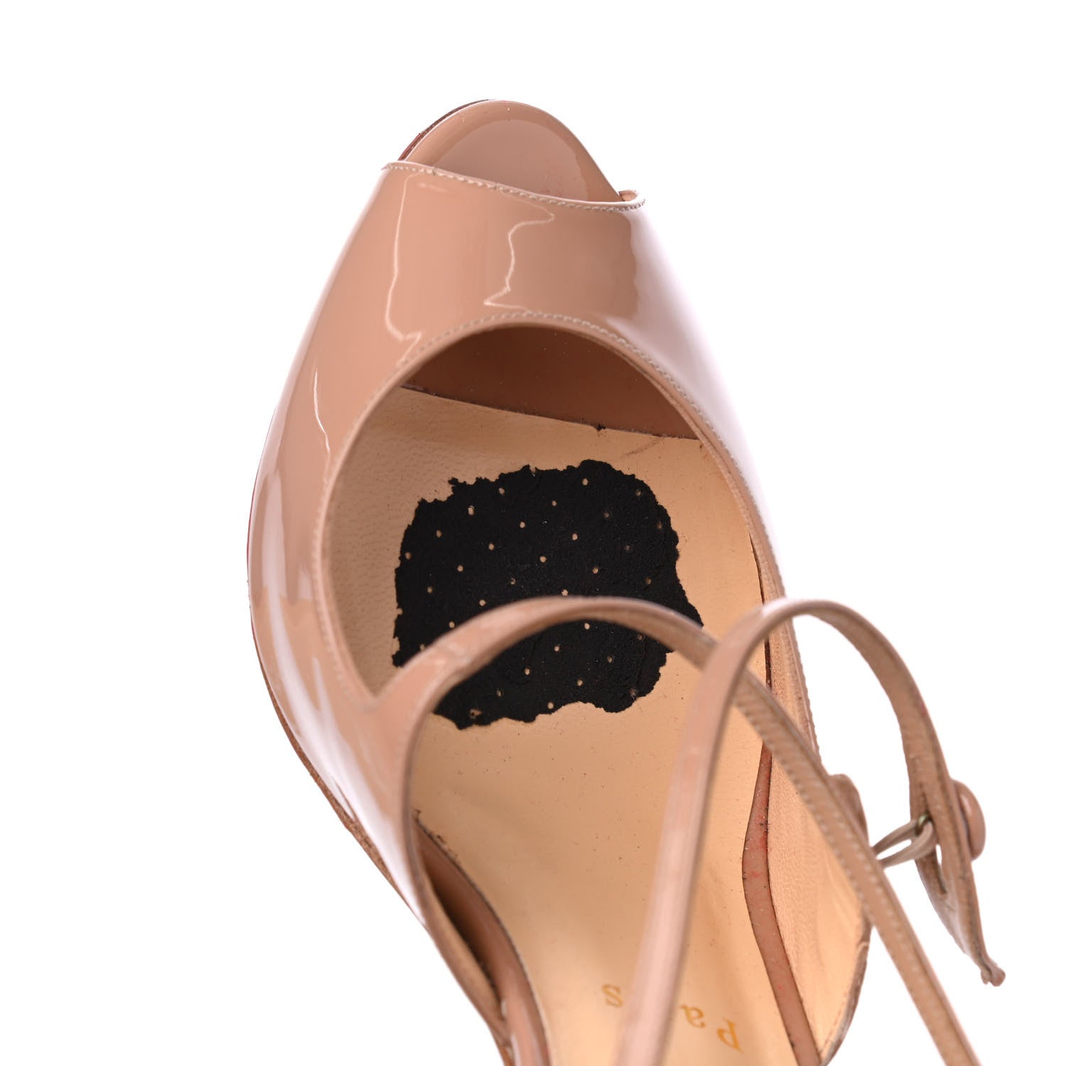 Christian Louboutin Patent Debriditoe 85 Pumps 38.5 Nude 11 of 14