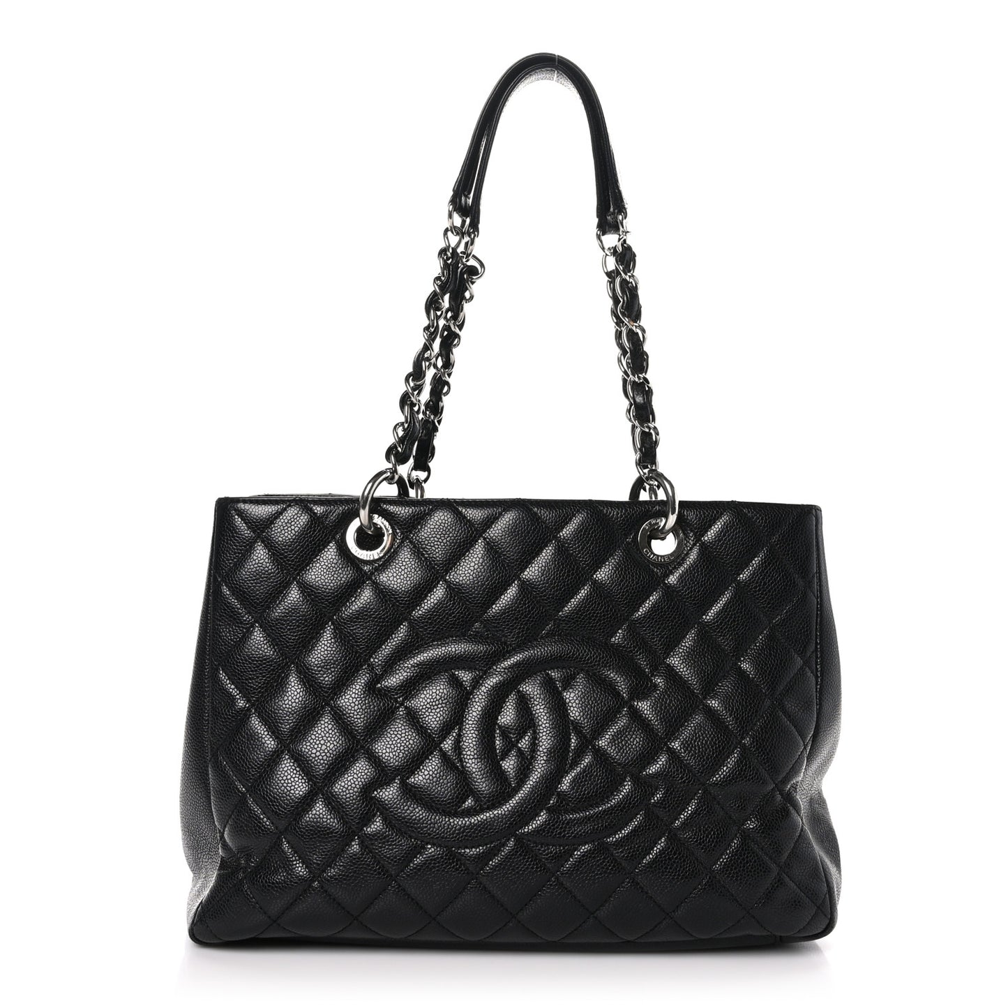 Caviar Quilted Grand Shopping Tote GST Black