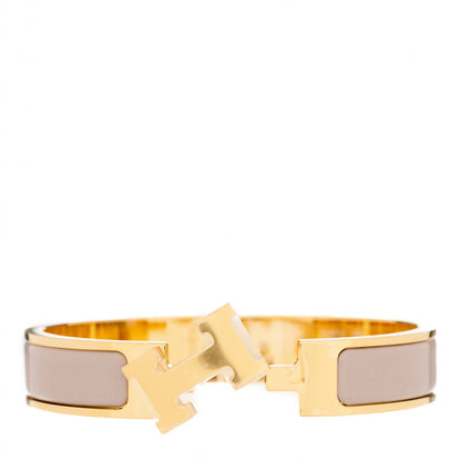 Hermes Enamel Narrow Clic Clac H Bracelet PM Marron Glace 3 of 5