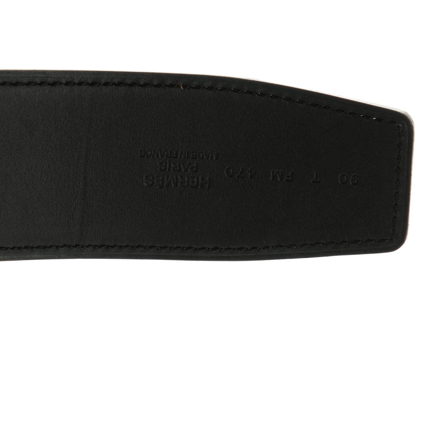 Hermes Chamonix Box 42mm Mors Belt 90 Fauve Black 4 of 6