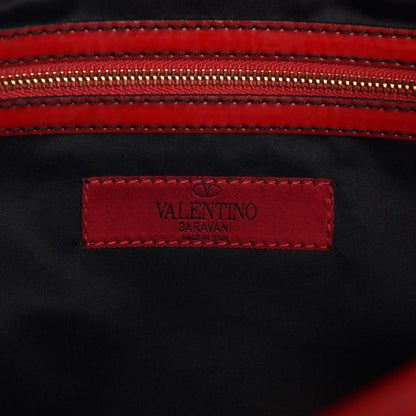 Valentino Garavani Patent Lacca Large Nuage Bow Hobo Red 7 of 8