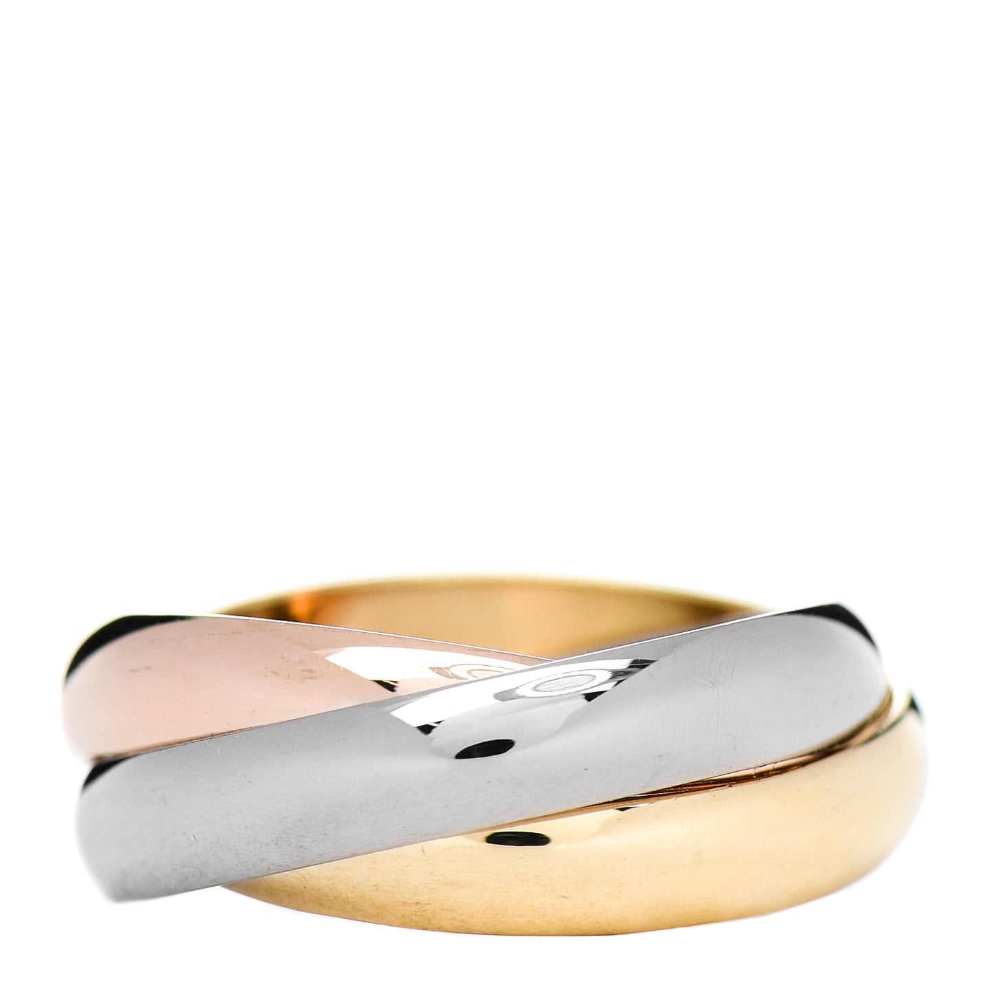 18K Pink Yellow White Gold Trinity Ring 52 6