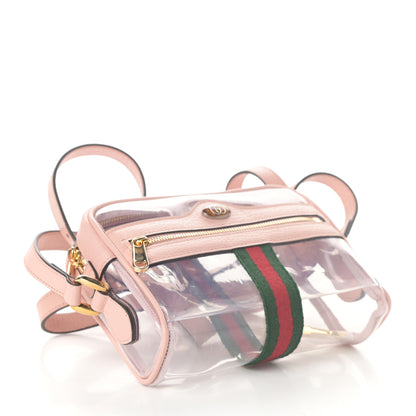 Gucci Vinyl Web Mini Ophidia Transparent Shoulder Bag Perfect Pink 4 of 9