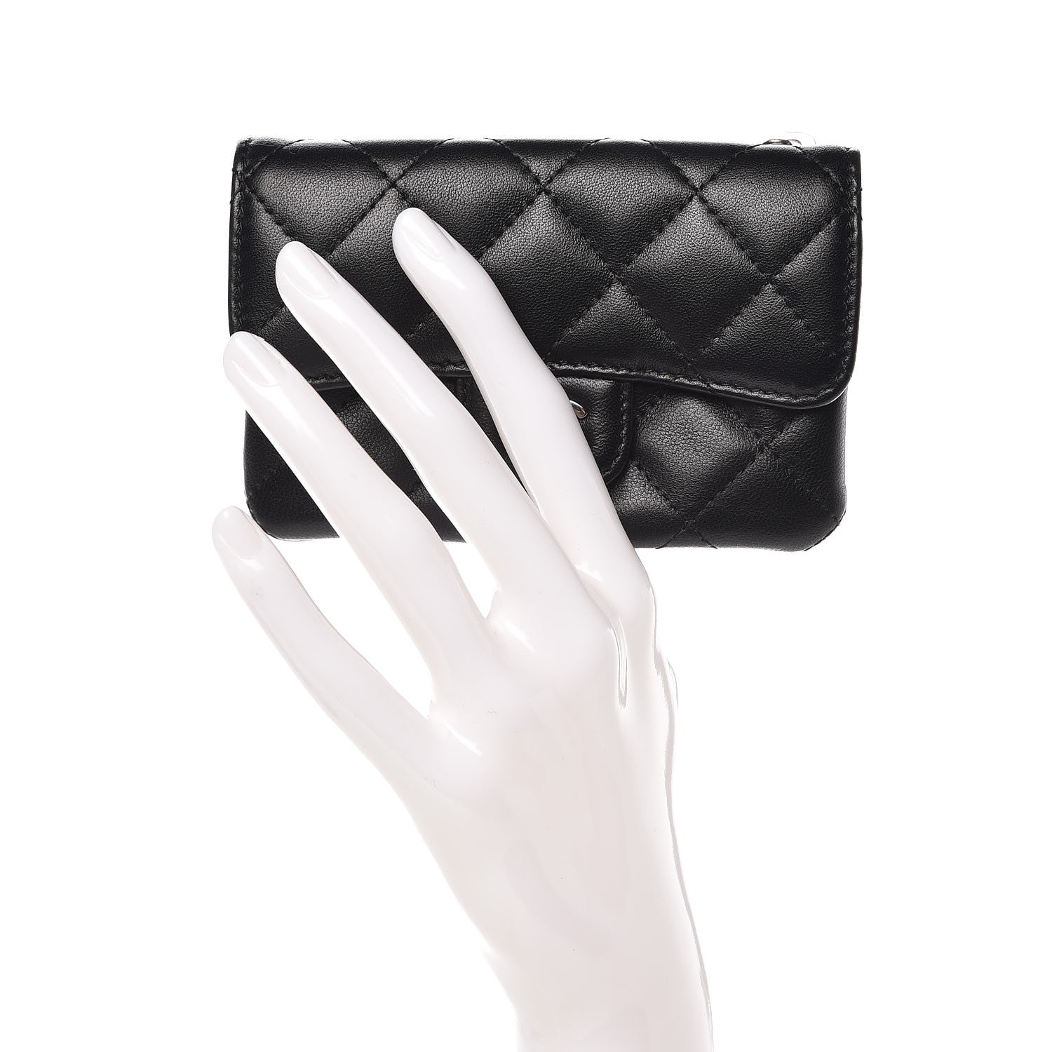 Chanel Lambskin Quilted Coin Purse Black 2 of 9
