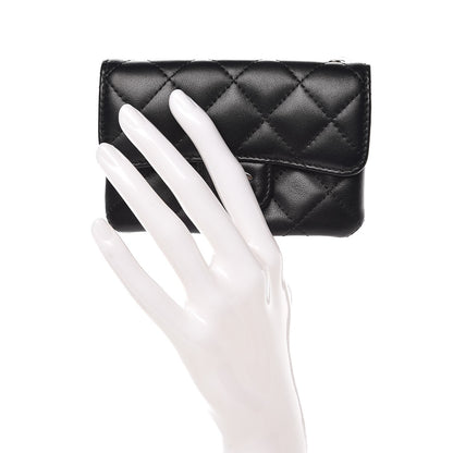 Chanel Lambskin Quilted Coin Purse Black 2 of 9