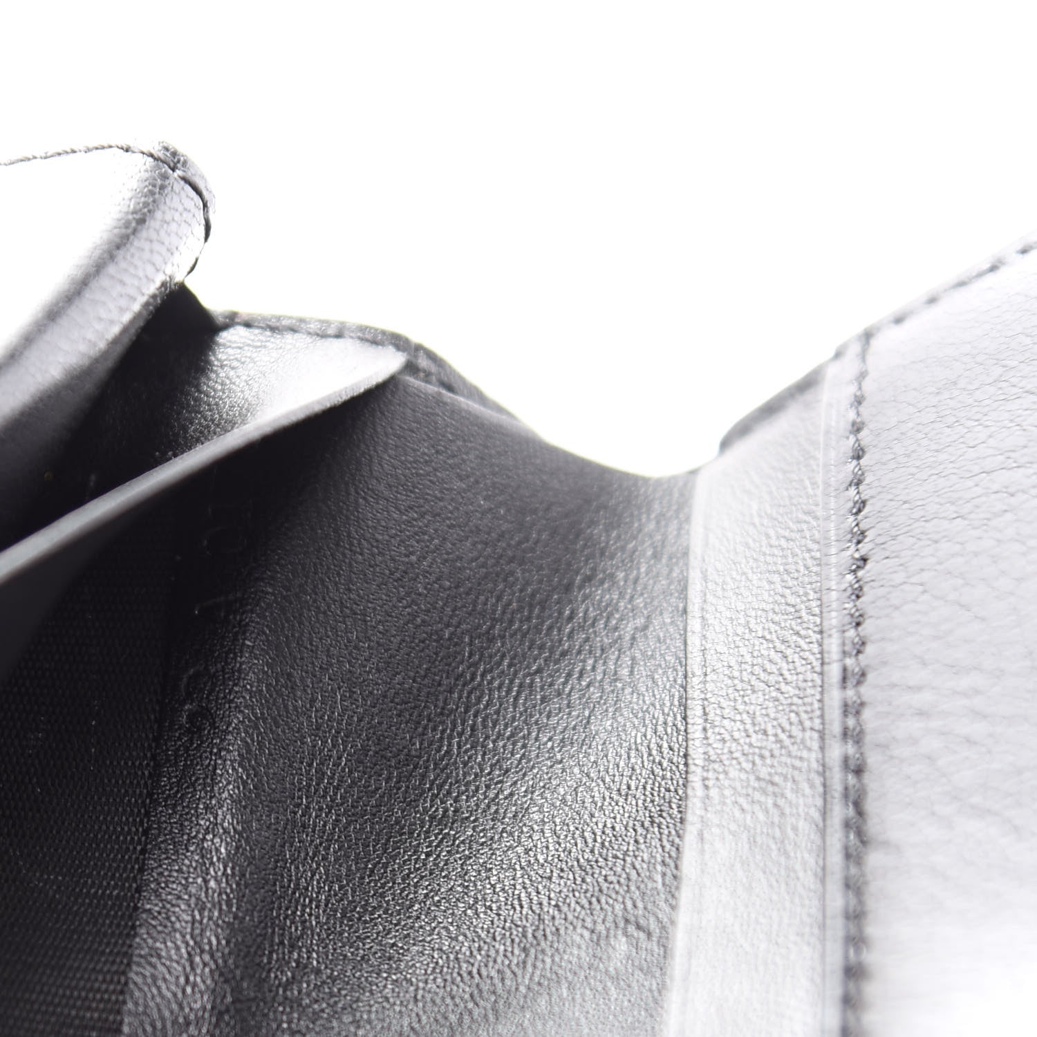 Givenchy Goatskin Diamond Quilted GV3 Medium Wallet Black 8 of 9