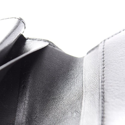 Givenchy Goatskin Diamond Quilted GV3 Medium Wallet Black 8 of 9