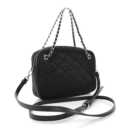 Prada Nylon Tessuto Impuntu Quilted Bandoliera Crossbody Bag Black 3 of 10