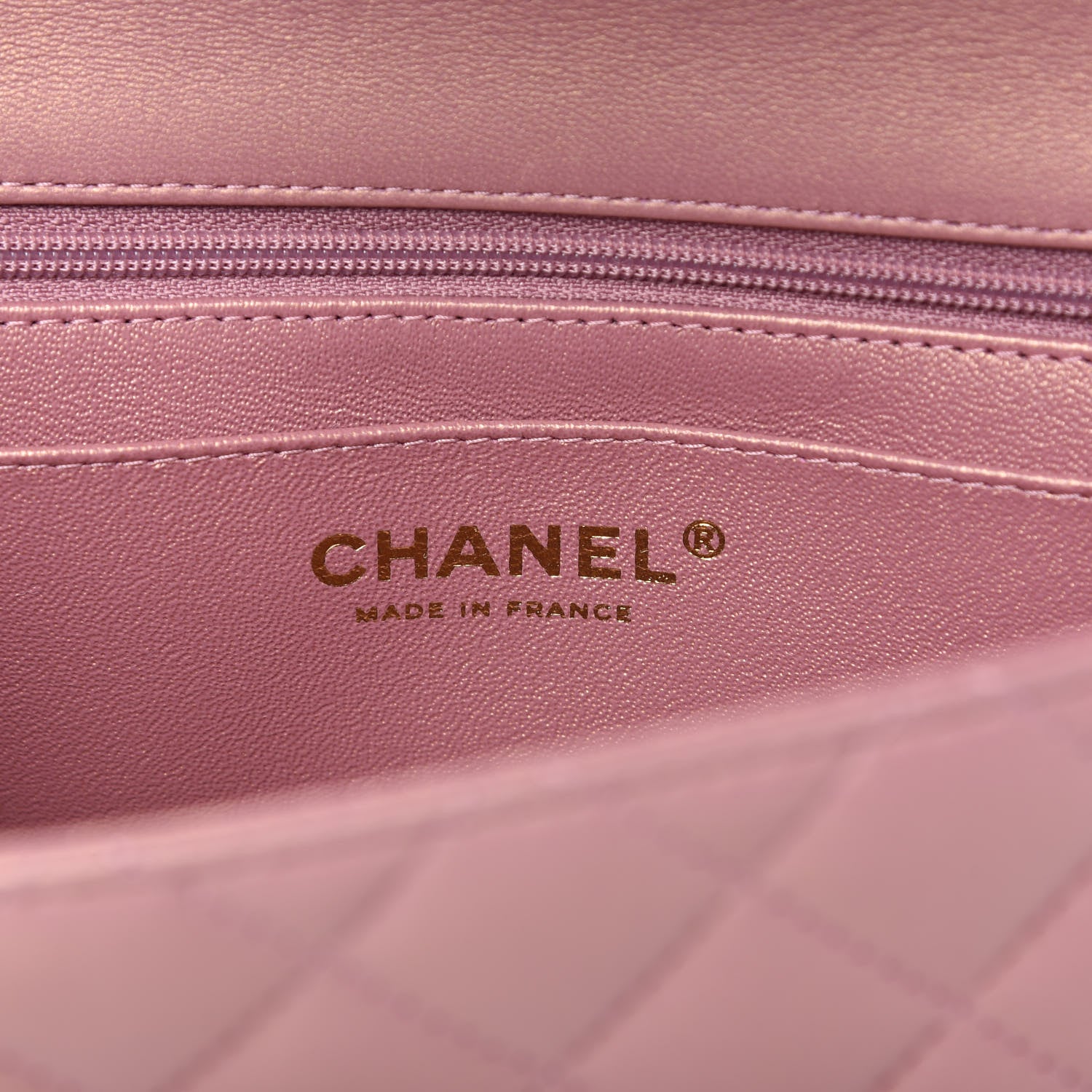 Chanel Iridescent Lambskin Quilted Mini Top Handle Rectangular Flap Pink 8 of 11