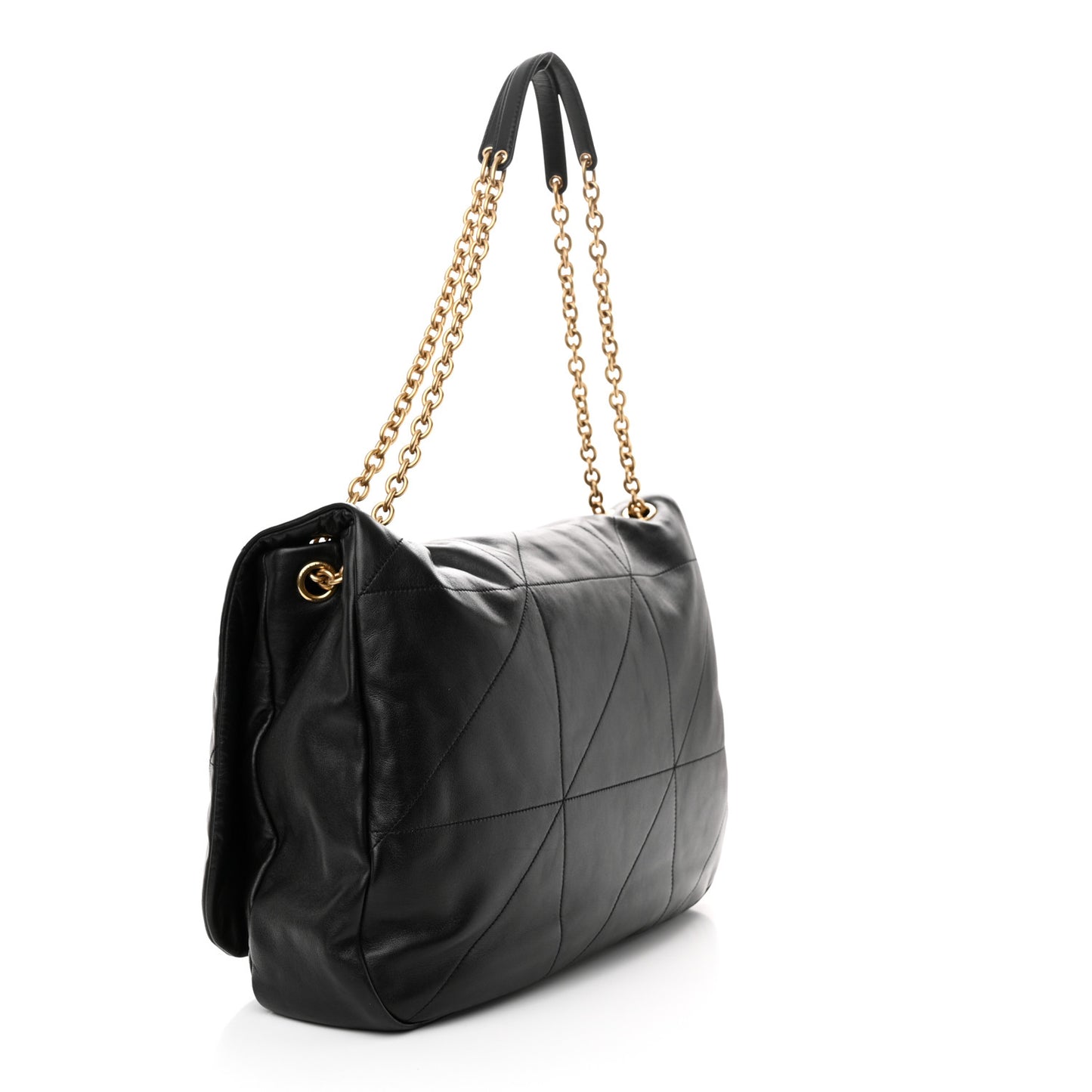 Lambskin Matelasse Monogram Large Jamie 4.3 Black