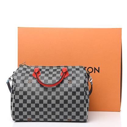 Louis Vuitton Damier Speedy Bandouliere 30 Black White 9 of 9