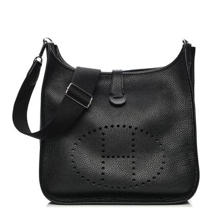 Hermes Taurillon Clemence Evelyne III GM Black 1 of 8