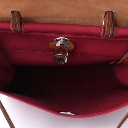 Hermes Vache Hunter Toile Herbag Zip 31 PM Rubis 4 of 4