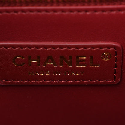 Chanel Calfskin Crocodile Embossed Archetype Small Shopping Tote Burgundy 6 of 11