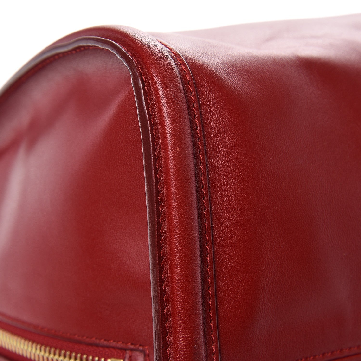 Alexander McQueen Calfskin Large Skull Padlock Zip Around Tote Red 8 of 15