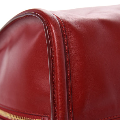 Alexander McQueen Calfskin Large Skull Padlock Zip Around Tote Red 8 of 15