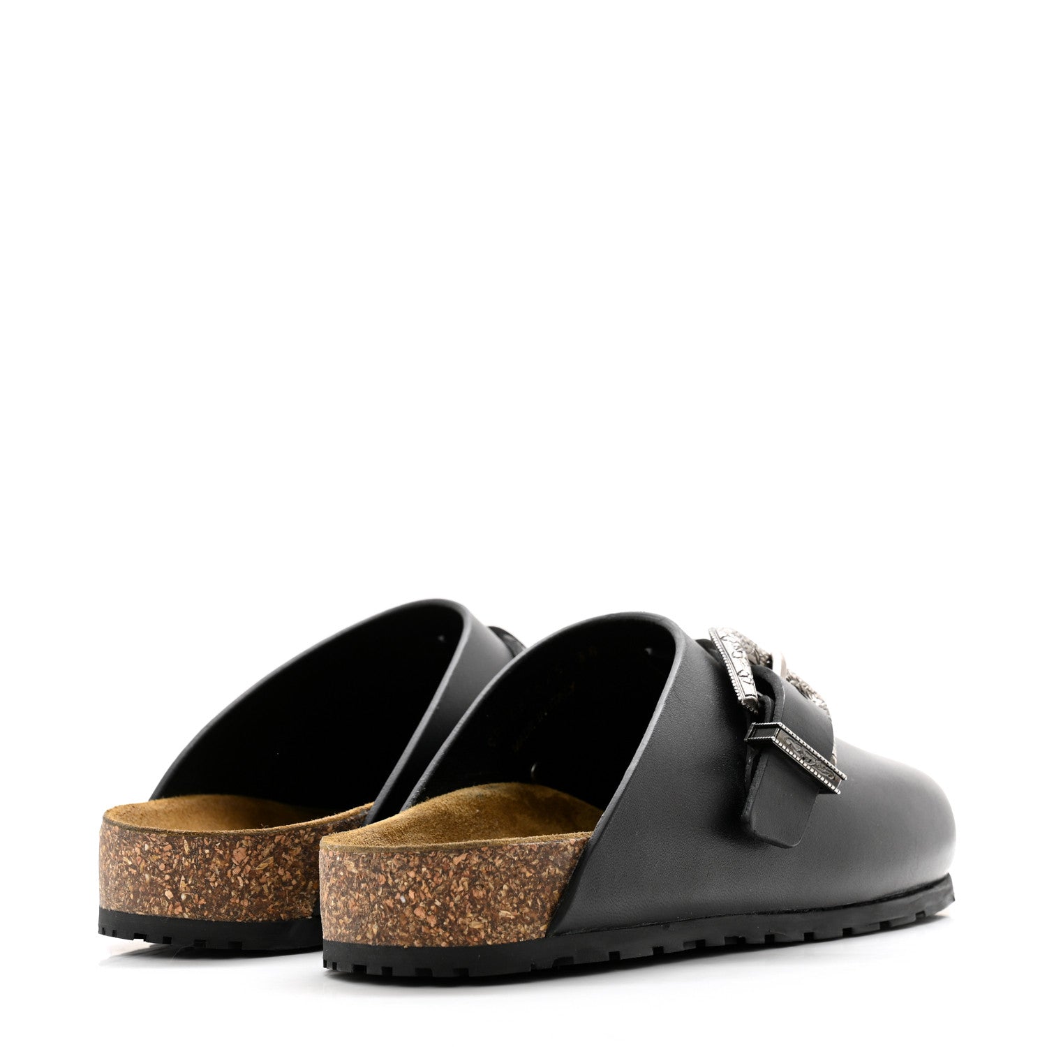 Saint Laurent Calfskin Buckle Jimmy Clog 38 Black 4 of 11