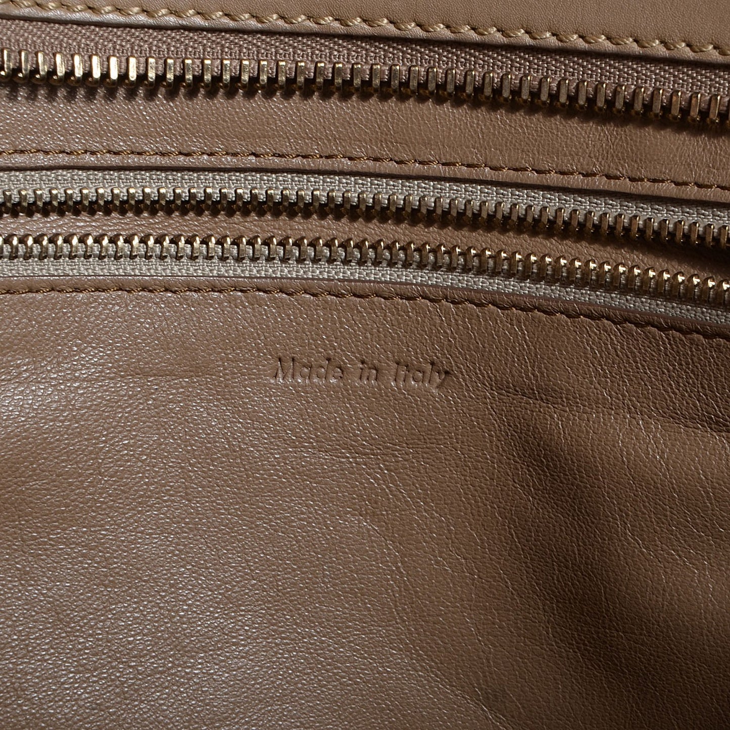 Smooth Calfskin Shoulder Luggage Camel