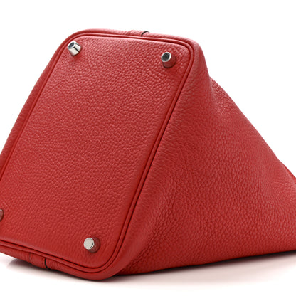 Hermes Taurillon Clemence Picotin Lock 18 PM Rouge Pivoine 10 of 10