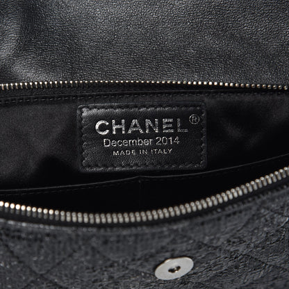 Chanel Iridescent Vinyl Quilted Clutch With Chain Black 6 of 13