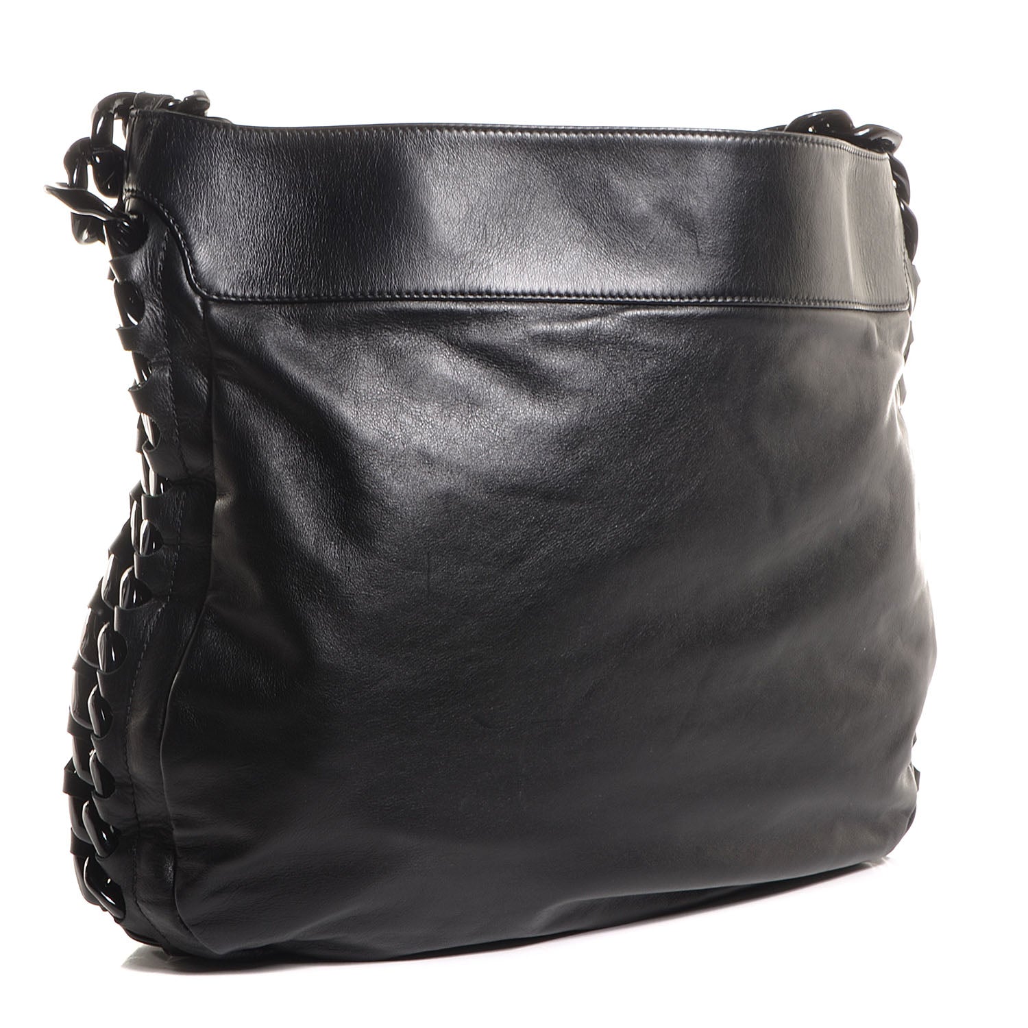 Chanel Calfskin Modern Chain Rhodoid Hobo Black 3 of 7