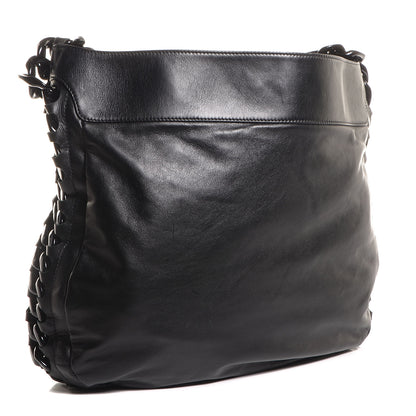 Chanel Calfskin Modern Chain Rhodoid Hobo Black 3 of 7