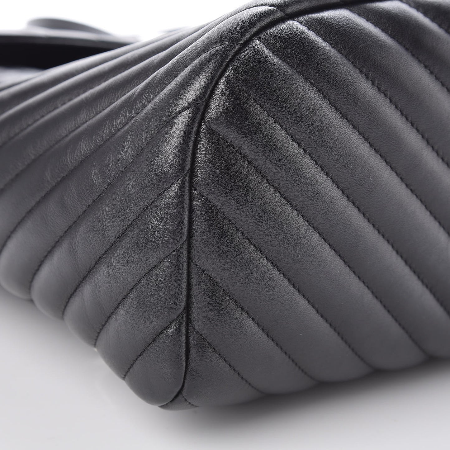 Calfskin Chevron Quilted Large Urban Spirit Backpack Black