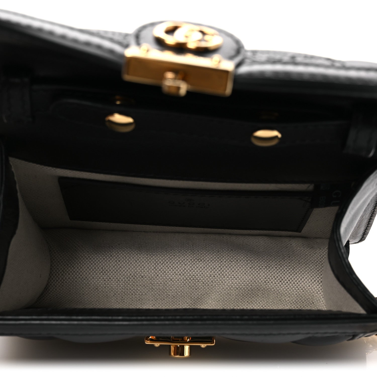 Gucci Calfskin GG Matelasse Mini Top Handle Shoulder Bag Black 5 of 10