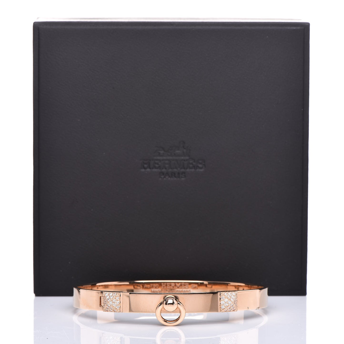 18K Rose Gold Diamond PM Collier De Chien Bracelet SH