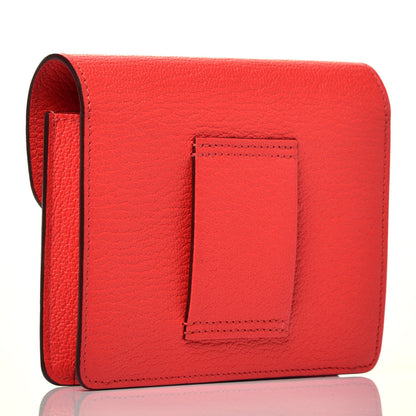 Hermes Chevre Mysore Roulis Slim Wallet Rose Texas 4 of 8