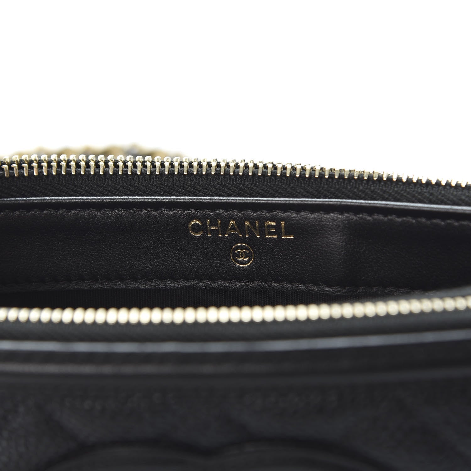 Chanel Caviar Quilted CC Filigree Clutch With Chain Black 7 of 13