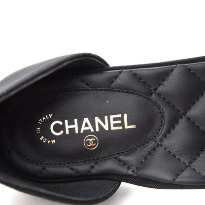 Chanel Grosgrain Cap Toe CC Ankle Strap Sandals 36 Black 7 of 10