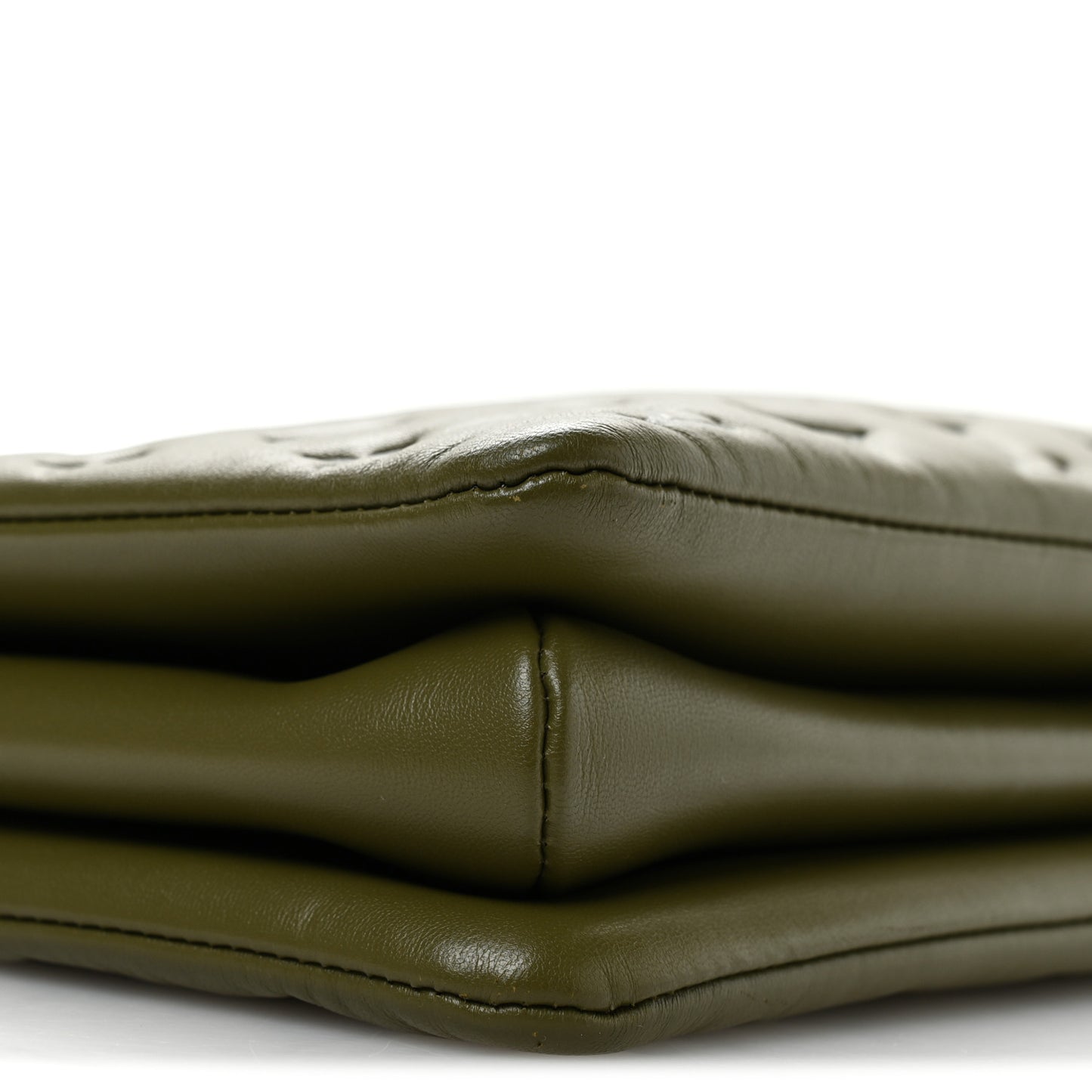 Lambskin Embossed Monogram Coussin MM Khaki