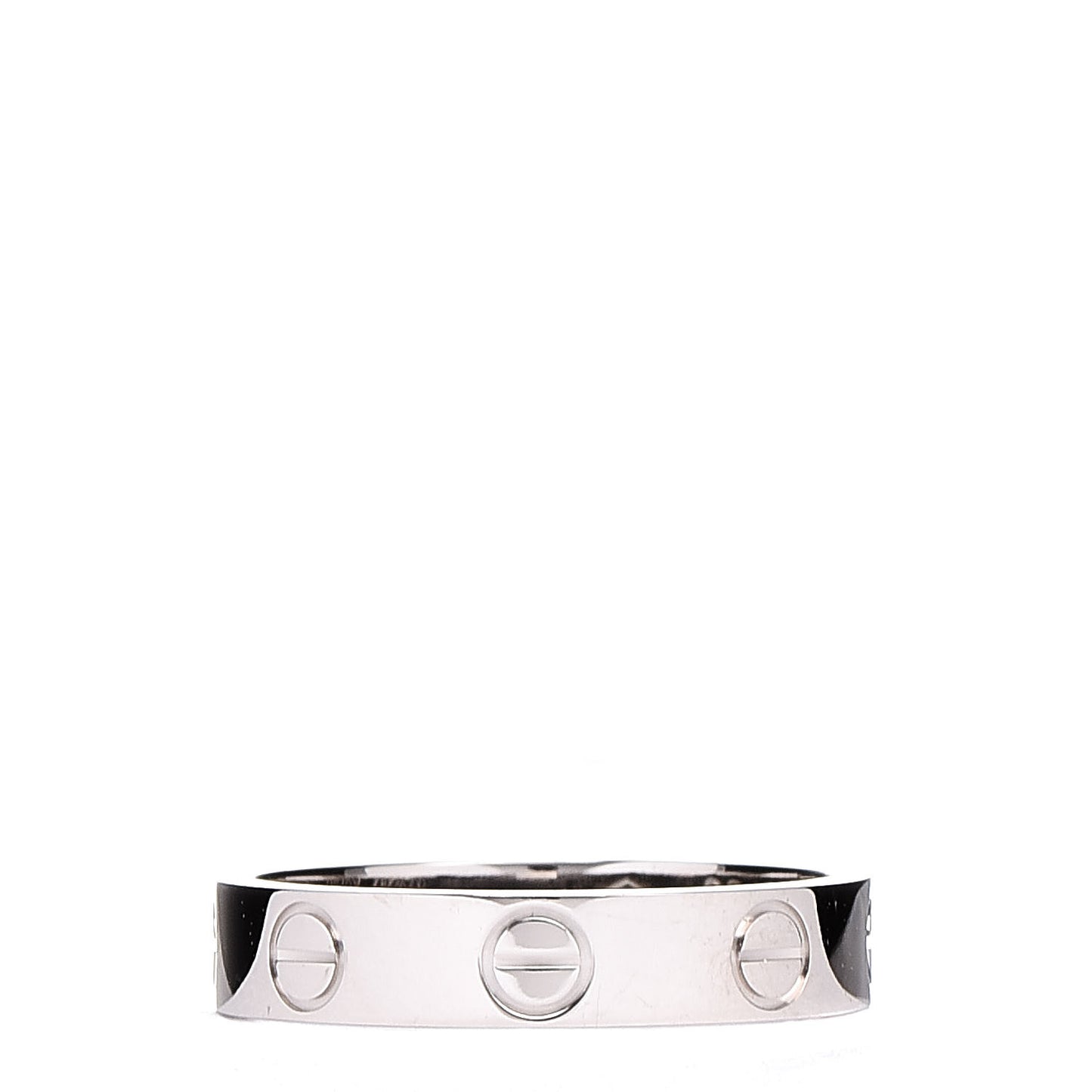 18K White Gold 3.5mm LOVE Wedding Band Ring 48 4.5
