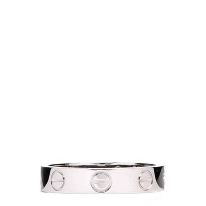 Cartier 18K White Gold 3.5mm LOVE Wedding Band Ring 48 4.5 3 of 5