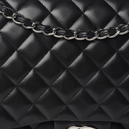 Chanel Lambskin Quilted Maxi Double Flap Black 16 of 17