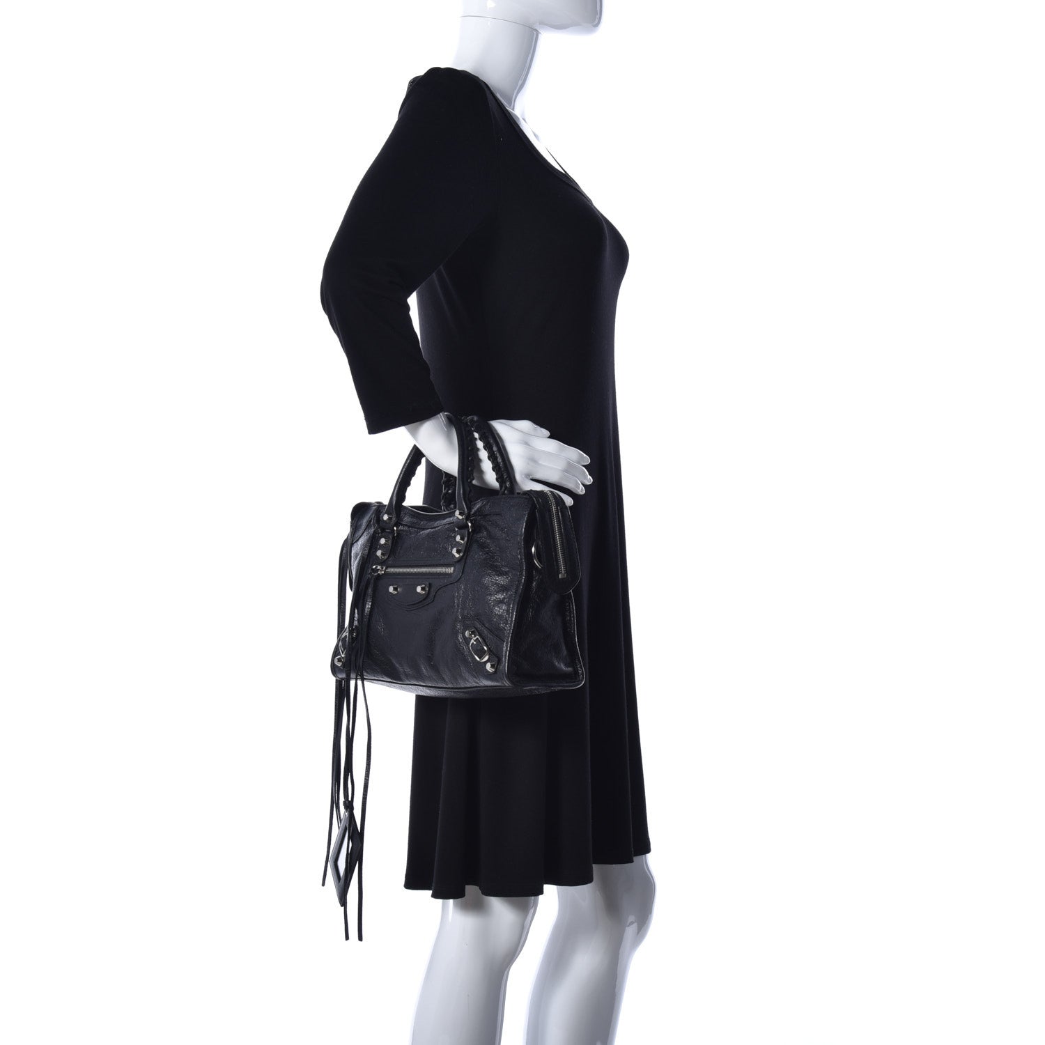 Balenciaga Agneau Classic Silver Hardware S City Black 2 of 7