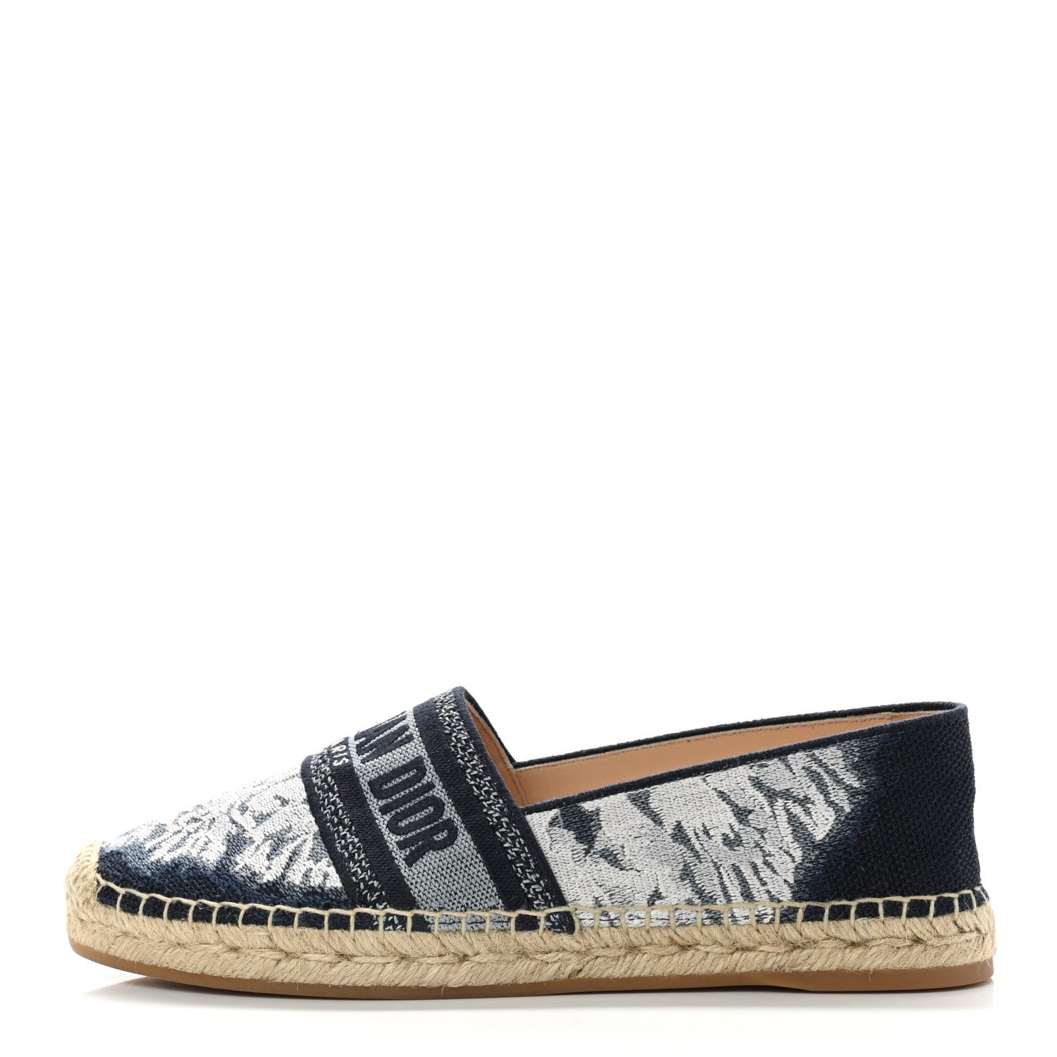 Christian Dior Canvas Tie and Dior Embroidered Granville 15mm Espadrilles 39 Denim 1 of 9