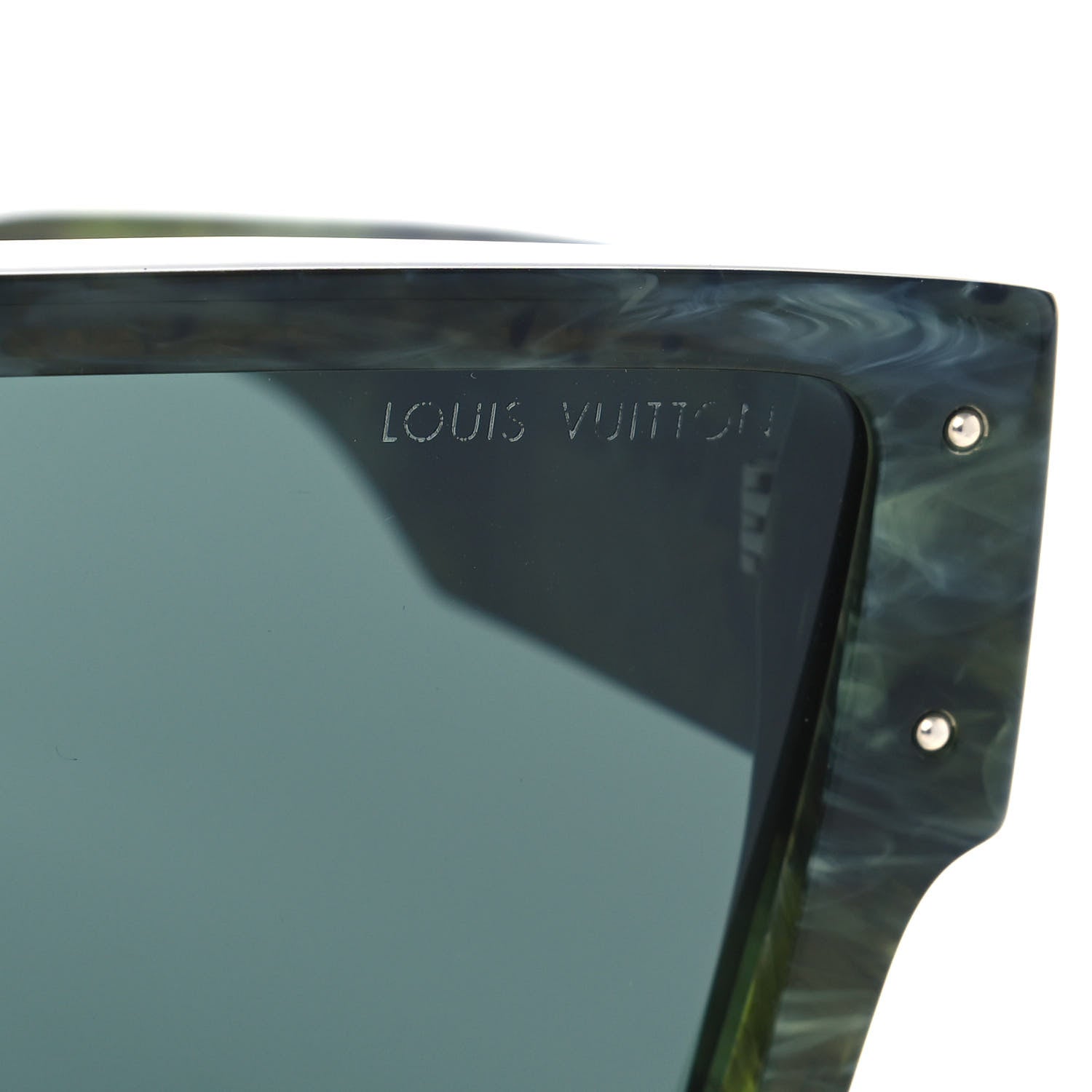 Louis Vuitton Acetate Marble Effect Swarovski Cyclone Sunglasses Z1552W Green 7 of 8
