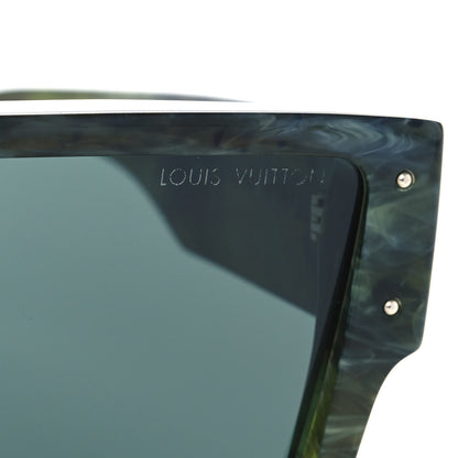 Louis Vuitton Acetate Marble Effect Swarovski Cyclone Sunglasses Z1552W Green 7 of 8