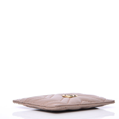 Gucci Calfskin Matelasse GG Marmont Card Holder Porcelain Rose 4 of 7