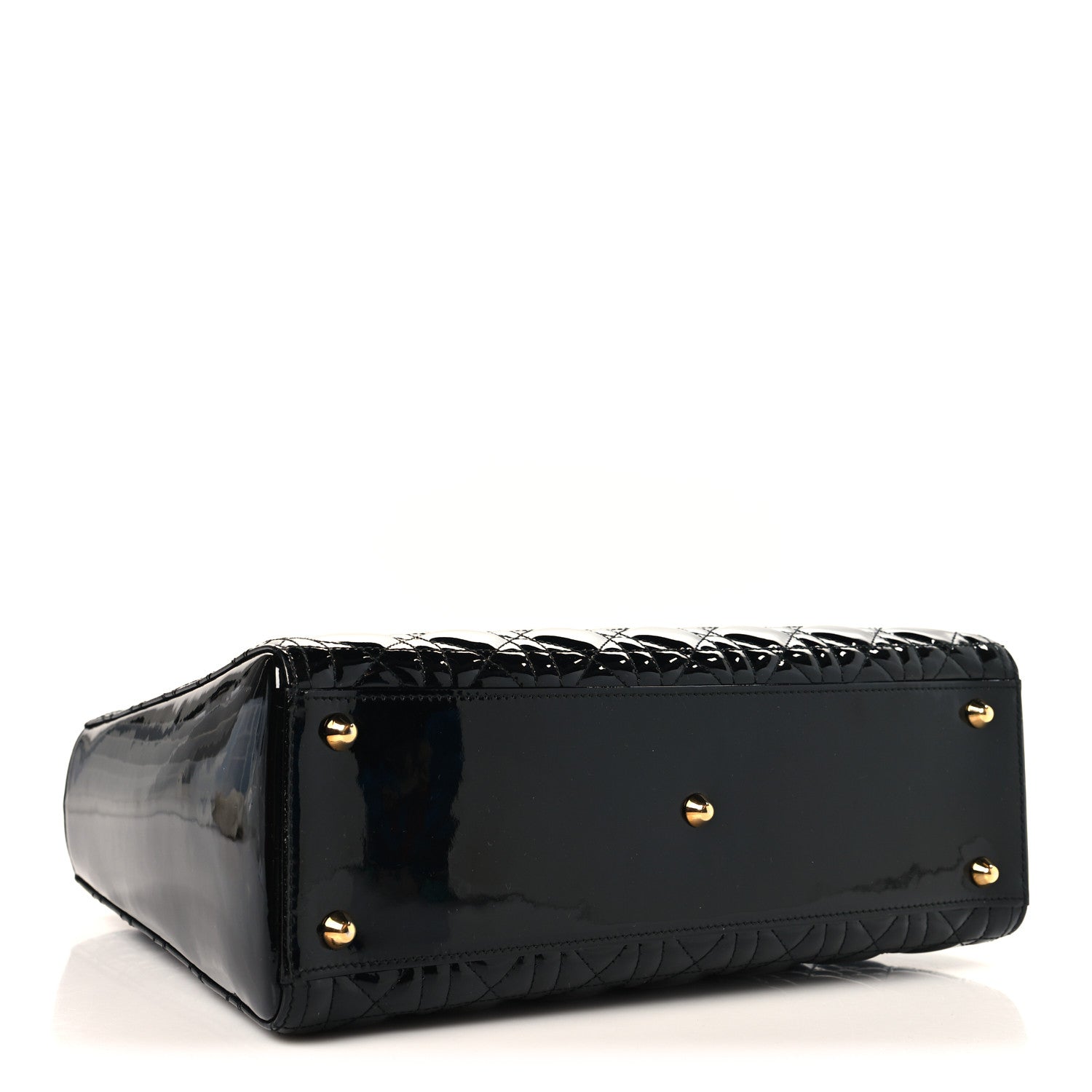 Christian Dior Patent Cannage Large Lady Dior Black 4 of 13