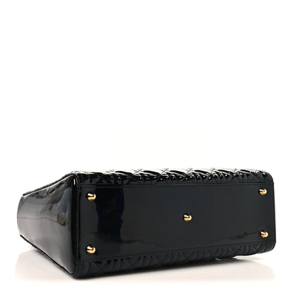 Christian Dior Patent Cannage Large Lady Dior Black 4 of 13
