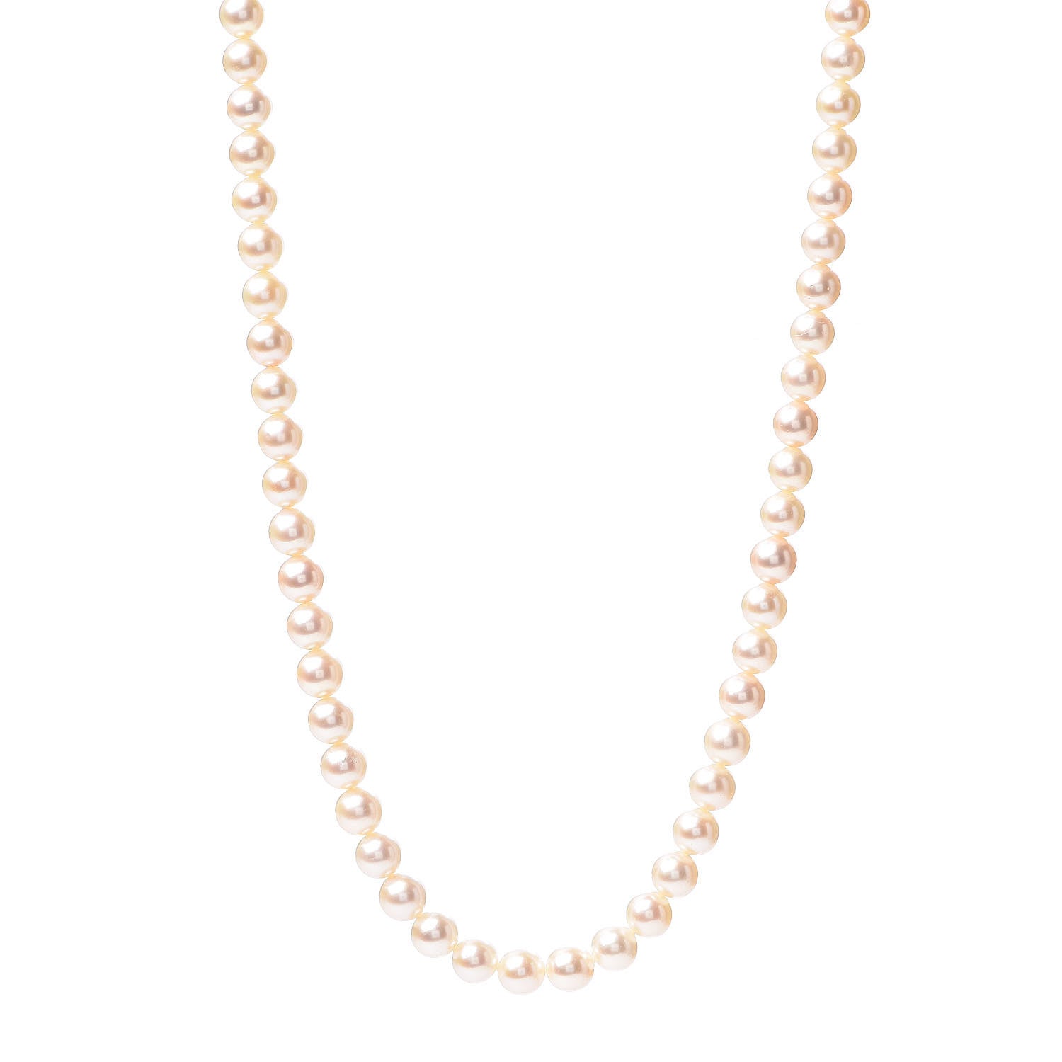 Mikimoto 14K Yellow Gold Akoya Pearl 7-7.5mm Strand Necklace 17.5" 1 of 6