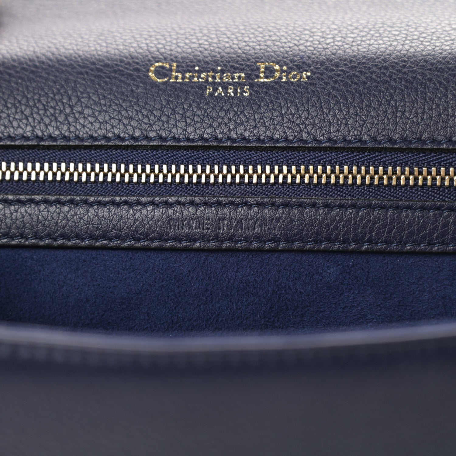 Christian Dior Grained Calfskin Medium Diorama Flap Bag Blue 7 of 13