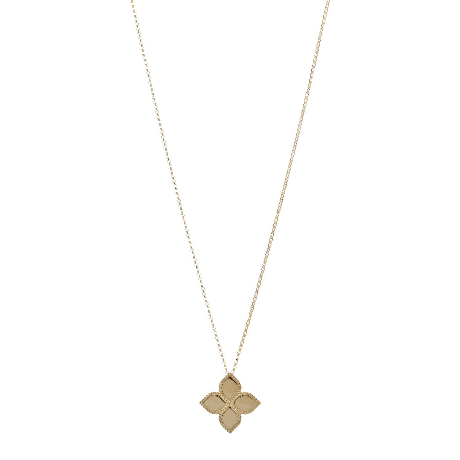 Roberto Coin 18K Rose Gold Large Princess Flower Pendant Necklace 1 of 4