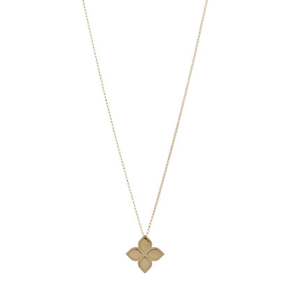 Roberto Coin 18K Rose Gold Large Princess Flower Pendant Necklace 1 of 4