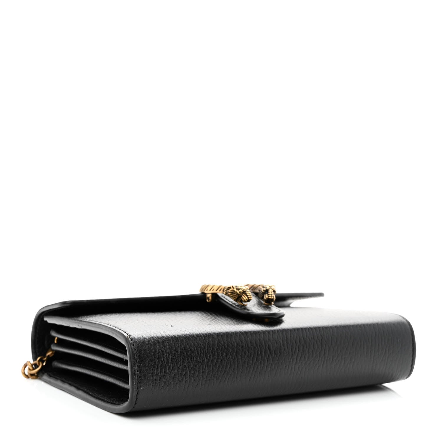 Gucci Calfskin Garden Dionysus Chain Wallet Black 4 of 12