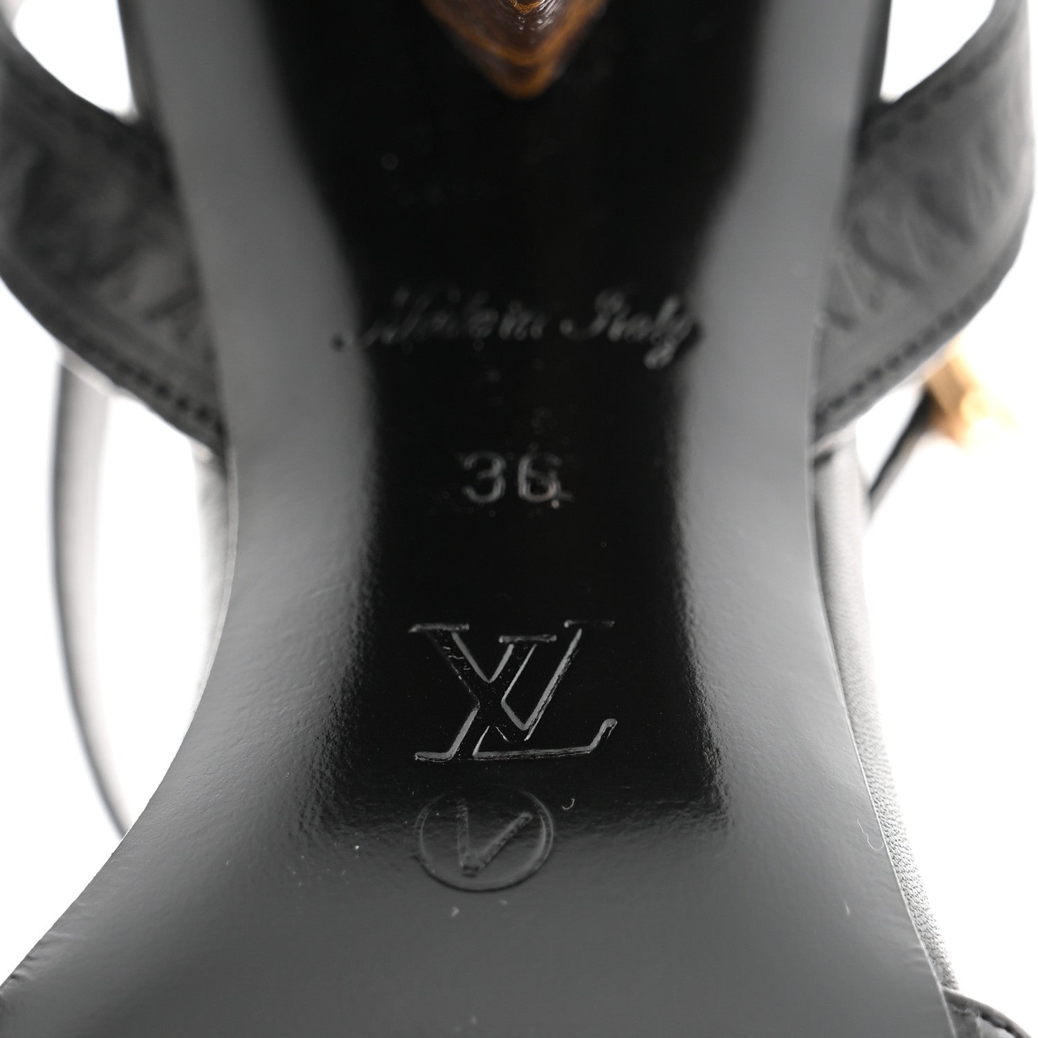 Louis Vuitton Calfskin Studded Monogram Silhouette Sandals 36 Black 8 of 9