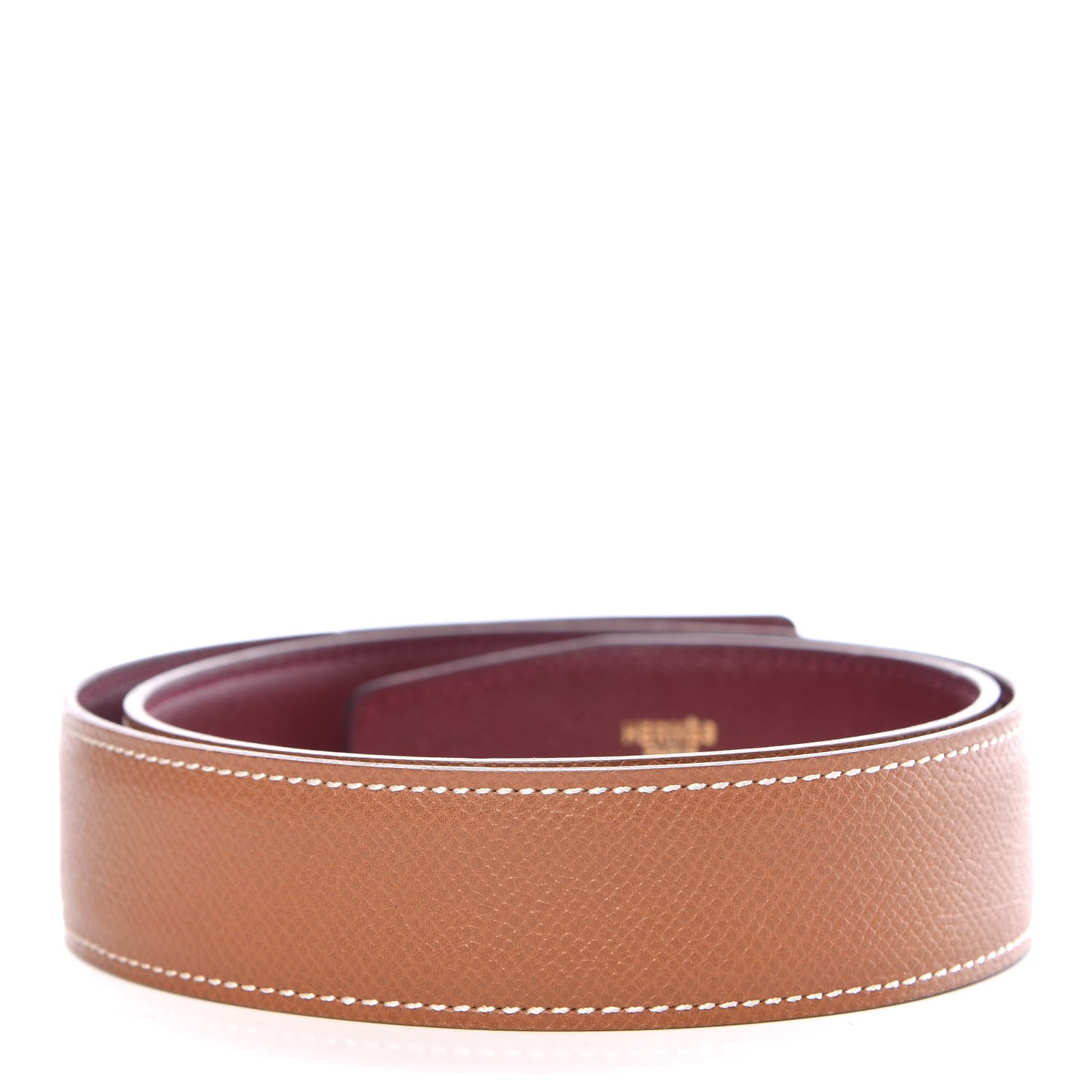 Hermes Epsom Reversible Belt Strap 68 Gold Rouge H 2 of 6